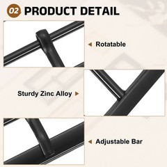 10Pcs Belt Buckle, 1.18&Prime; Single Prong Rectangle Buckles, Matte Black