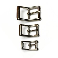 12 Pack Zinc Nickel Roller Belt Buckles – 0.5&Prime; – 0.75&Prime; – 1&Prime;