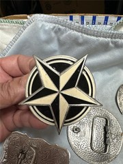Five Vintage Belt Buckles with Unique Designs, Crosses, etc