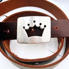 Princess Belt Buckle with Crown, Suitable for Swarovski Stones