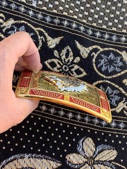 Western Buckle Gold Silver Red Horse Head Cowboy Buckle 2 » Hebilla Vaquero