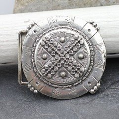Lifebuoy Belt Buckle Antique Silver Destroyed Look, Maritime Vintage Belt