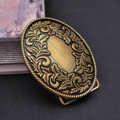 Western Flower Heavy Antique Brass Huge Leathercraft Belt Buckle Fit 39mm Strap