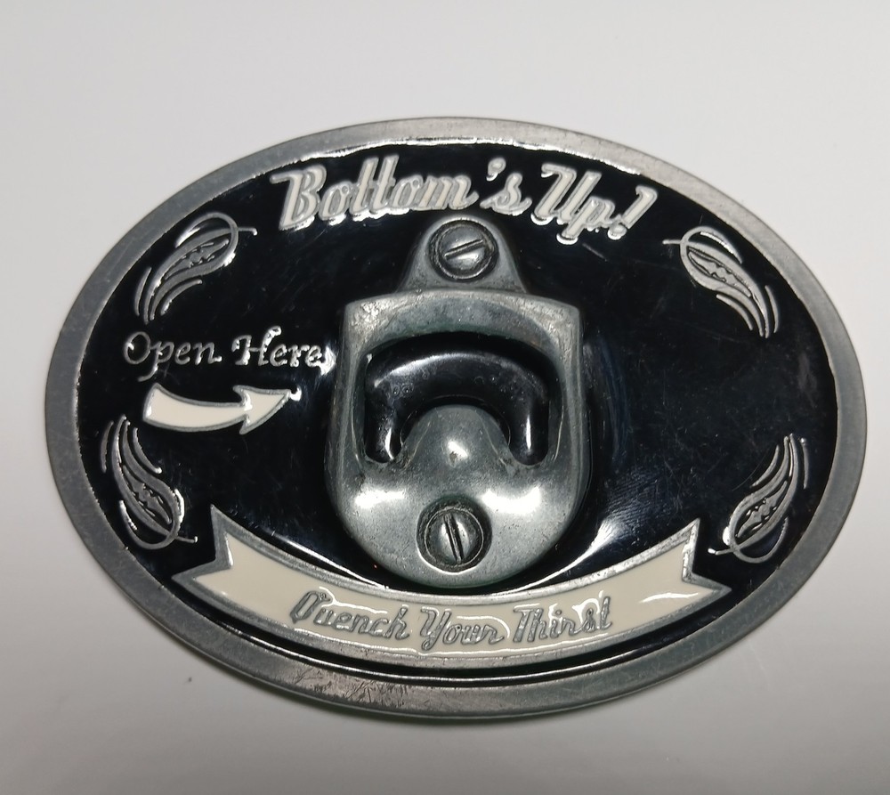 Bottom&rsquo;s Up Belt Buckle Bottle Opener