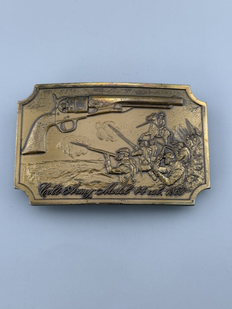 Signed Colt 1860 Army Revolver Belt Buckle Second Edition Americana