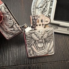 Tiger Guns Western Cowboy Lighter Belt Buckle