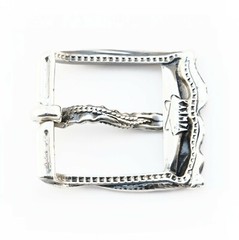 German silver belt buckle « Smaug dragon », handmade pin type german silver buckle