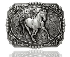 Moranse Religion Cross Cowboy Kneeling Prayer And Horse Design Belt Buckles