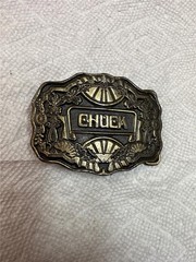 Vintage Oden Brass Name Belt Buckle « Chuck »