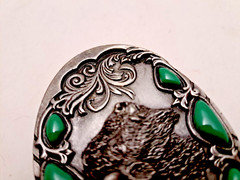 Arroyo Grande Buckle Co Buffalo Bison Pewter Belt Buckle 1992 USA