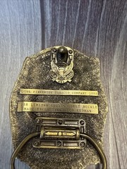 Red Man Belt Buckle 1988 Brass Pinkerton Tobacco Co. Made in USA VTG 3×2.5”