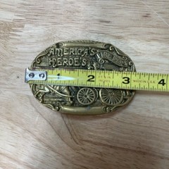 « America&rsquo;s Heroes Fire Dept » Brass Belt Buckle # 613 Free Shipping VGC