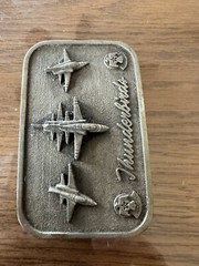 VTG 1980s U.S. Air Force Thunderbirds Squadron Souvenir Belt Buckle. DWK139