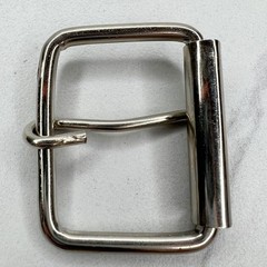 Silver Tone Simple Basic Roller Belt Buckle