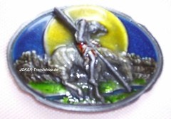 Belt Buckle End of the Trail Blue Apache Buckle Medicine Man Chief