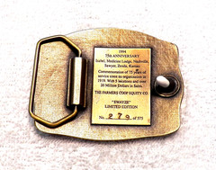 CLASSIC BELT BUCKLE 1991 FARMERS COOP EQUITY CO « SWAZEY » LMT ED #201 OF 700 BB17