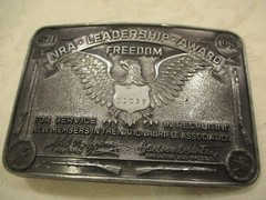 NRA Belt Buckle National Rifle Association 1871-1983 Vintage