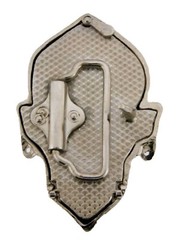 Skull Belt Buckle Secret Compartment Silver Metal Halloween Gothic Tattoo Style
