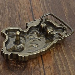 Solid brass belt buckle tiger belt buckle tongue needle belt buckle suitable for