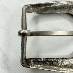 Studded Silver Tone Simple Basic Belt Buckle