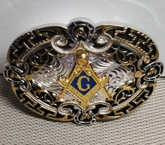MASONIC Western Cowboy Belt Buckle Hebilla Vaquera MASONICA