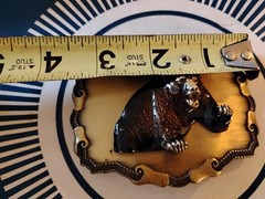 Brown Bear Growling 3D Belt Buckle Wildlife Hunting Grizzly Woods Forest Outdoor