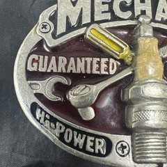 1982 mechanic Belt Buckle The Great American USA 853 Hi Power Super Tuned