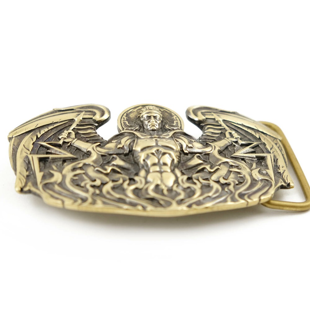 Archangel Uriel belt buckle, Saint Uriel Auriel Christian accessory St.Archangel