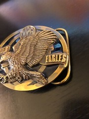 Vintage Collectible NRA Golden Eagles USA Heavy Enameled Belt Buckle