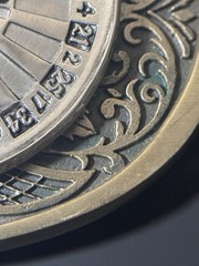 Vintage The Gal Leg Spinning Roulette Wheel Belt Buckle