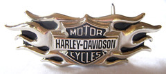 Harley Davidson 2004 Flames Bar & Shield 6&Prime; Belt Buckle 99555-04V Nice 1