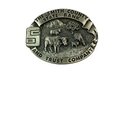 The Smith County State Bank KS Metal Belt Buckle 1981 495/500