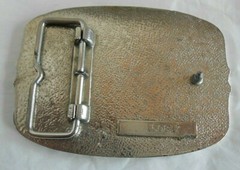 Eagle 1 7/8&Prime; Belt Buckle Silvertone #150817 on Back