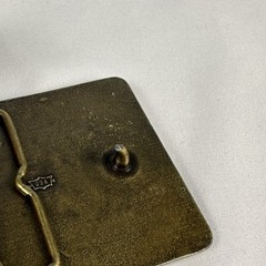 Vintage Rockwell Goss Metroliner Belt Buckle Brass Printing Press Industrial