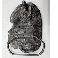 Great American Buckle Co. Alaska Wolf Belt Buckle 1985 Vintage Wildlife Metal
