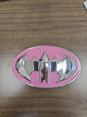 Batman Batgirl 3D CPGA Belt Buckle Pink DC Comics Officially Licensed
