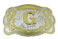 Letter Initial G Belt Buckle New Men Women Western Rodeo Cowboy Fashion Cowgirl