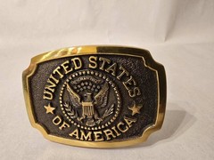 Registered Collection Heavy Brass &lsquo; UNITED STATES OF AMERICA &lsquo; 1981 Belt Buckle