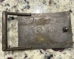 Vintage Levi Strauss & Co Belt Buckle Original Riveted Clothing Gunmetal USA.