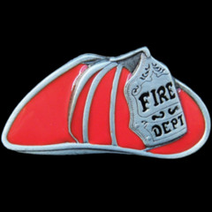 Fireman Firefighters Red Hat Fire Dept Fd Buckles Boucle de Ceintures