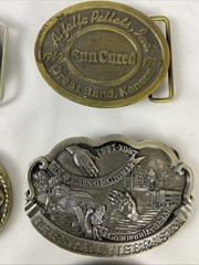Mixed Lot of 6 pcs Belt Buckles South Dakota, Nebraska, Iowa, Kansas Etc.