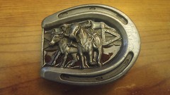 Used 1984 Bergamot Brass Works Horseshoe belt with horses on #Q-146