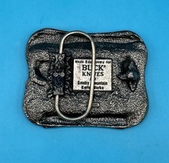 VINTAGE **FOUR GENERATIONS OF KNIFE MAKERS – BUCK KNIVES** BELT BUCKLE