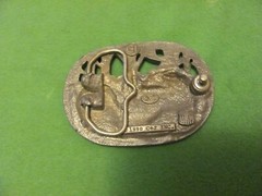 VINTAGE 1990 C+J INC. BELT BUCKLE CJ 1552. USA.