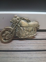 Motorcycle Belt Buckle BBB Baron Buckle Solid Brass 1978 Taiwan 6099 Vtg (WG)