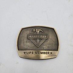Handyman Club Of America Belt Buckle 1996 Brass Life Member