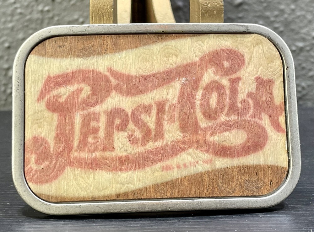 Belt Buckle Pepsi:Cola Metal & Wood By Buckle-Down Made in USA