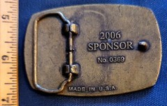 Commemorative Brass Belt Buckle American Disabled Veterans Memorial Sponsor 2006
