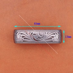 Vintage Silver Cowboy Ranger Floral 5 pc Set Western Belt Buckle fit 1-1/2&Prime; Belt