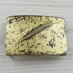 Ripped Destroyed Slit Belt Buckle Gold Hippie Interchangeable Clasp GS5402